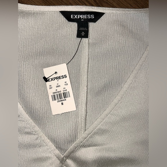 NWT Express Silky Champagne Peplum Top size Medium. - Picture 6 of 9